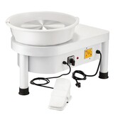 Mophorn Pottenbakkersschijf, elektrisch, 25 cm, vormmachine, 280 W, keramische machine, keramische wielmachine, doe-het-zelf voor keramische werkzaamheden, kunsthandwerk, wit