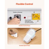 Mophorn Pottenbakkersschijf, elektrisch, 25 cm, vormmachine, 280 W, keramische machine, keramische wielmachine, doe-het-zelf voor keramische werkzaamheden, kunsthandwerk, wit