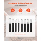 Mophorn Pottenbakkersschijf, elektrisch, 25 cm, vormmachine, 280 W, keramische machine, keramische wielmachine, doe-het-zelf voor keramische werkzaamheden, kunsthandwerk, wit