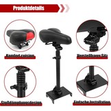 Zadel voor elektrische scooter, in hoogte verstelbaar, 46-70 cm, compatibel met Ninebot G30 elektrische scooter