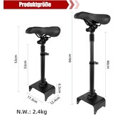 Zadel voor elektrische scooter, in hoogte verstelbaar, 46-70 cm, compatibel met Ninebot G30 elektrische scooter