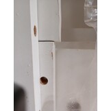 vidaXL Bedframe met hoofdeinde bewerkt hout wit 120x190 cm