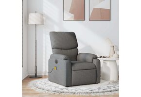 vidaXL Massagestoel - Verstelbaar Stof Donkergrijs - 41% Korting!