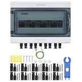 DIHOOL DC PV Overspanningsbeveiliging 4-kanaals Zonne-aansluitbox voor 4 Zonnepanelen 400W Balkonsysteem DC 15A
