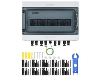 DIHOOL DC PV Overspanningsbeveiliging 4-kanaals Zonne-aansluitbox voor 4 Zonnepanelen 400W Balkonsysteem DC 15A