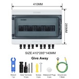 DIHOOL DC PV Overspanningsbeveiliging 4-kanaals Zonne-aansluitbox voor 4 Zonnepanelen 400W Balkonsysteem DC 15A