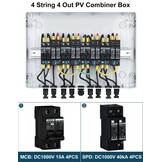 DIHOOL DC PV Overspanningsbeveiliging 4-kanaals Zonne-aansluitbox voor 4 Zonnepanelen 400W Balkonsysteem DC 15A