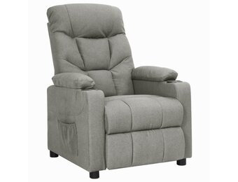 Verstelbare Lichtgrijze Stoffen Fauteuil - 52% Korting