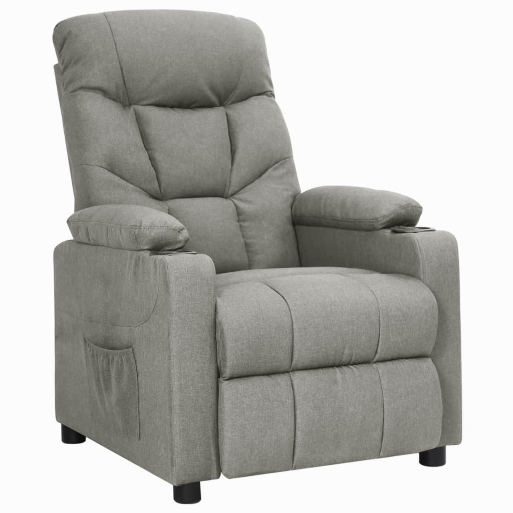 Verstelbare Lichtgrijze Stoffen Fauteuil - 52% Korting