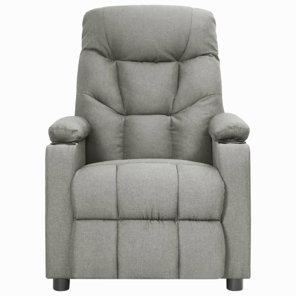 Verstelbare Lichtgrijze Stoffen Fauteuil - 52% Korting