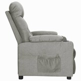 Verstelbare Lichtgrijze Stoffen Fauteuil - 52% Korting