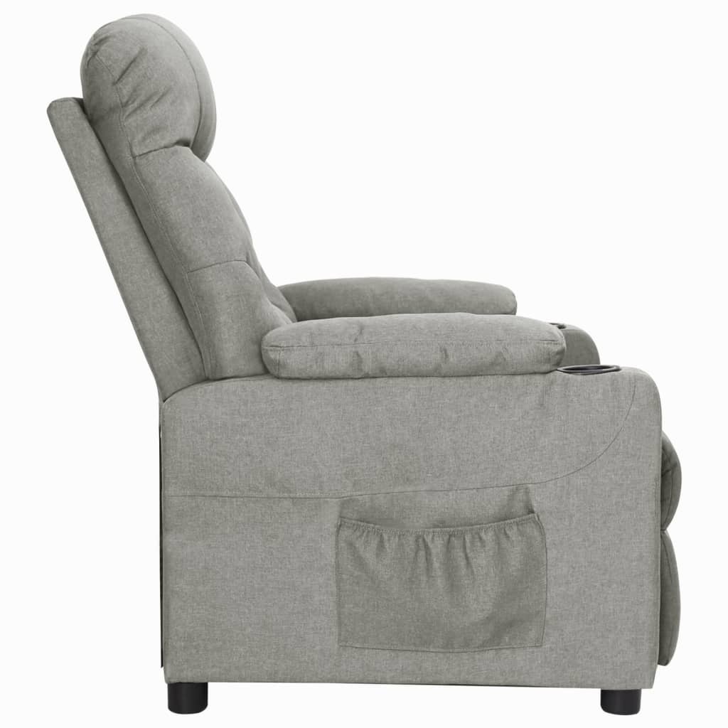Verstelbare Lichtgrijze Stoffen Fauteuil - 52% Korting