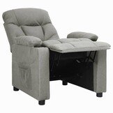 Verstelbare Lichtgrijze Stoffen Fauteuil - 52% Korting