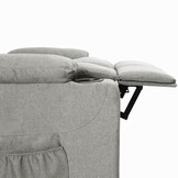Verstelbare Lichtgrijze Stoffen Fauteuil - 52% Korting