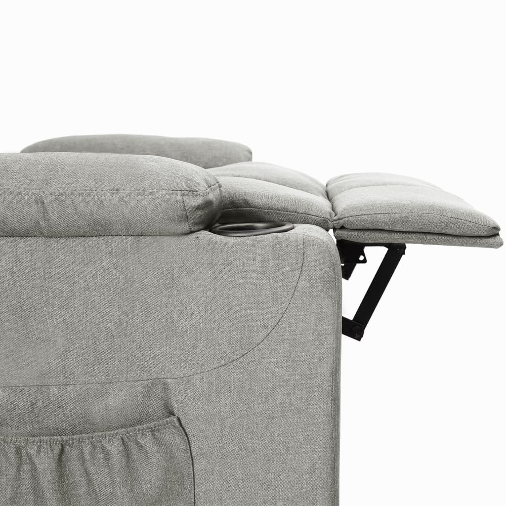 Verstelbare Lichtgrijze Stoffen Fauteuil - 52% Korting