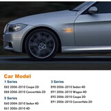 LED Zijmarkeringslichten Dynamisch Knipperend Amber voor BMW 1 3 5 Serie E90 E91 E92 E93 E60 E61 E82 E88 Gesmokte Lens