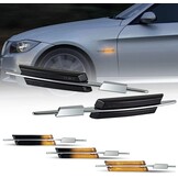 LED Zijmarkeringslichten Dynamisch Knipperend Amber voor BMW 1 3 5 Serie E90 E91 E92 E93 E60 E61 E82 E88 Gesmokte Lens