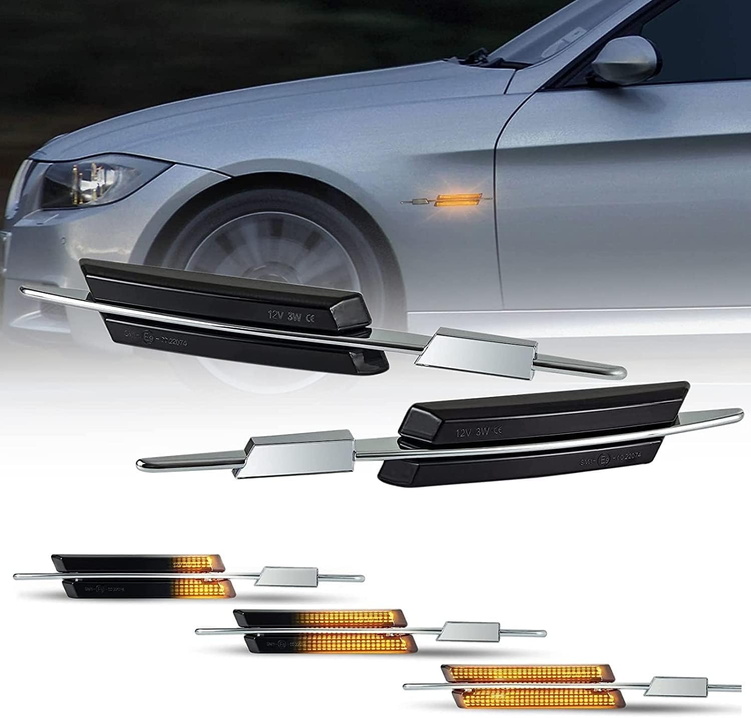 LED Zijmarkeringslichten Dynamisch Amber BMW E90-E88 - 69% Korting!