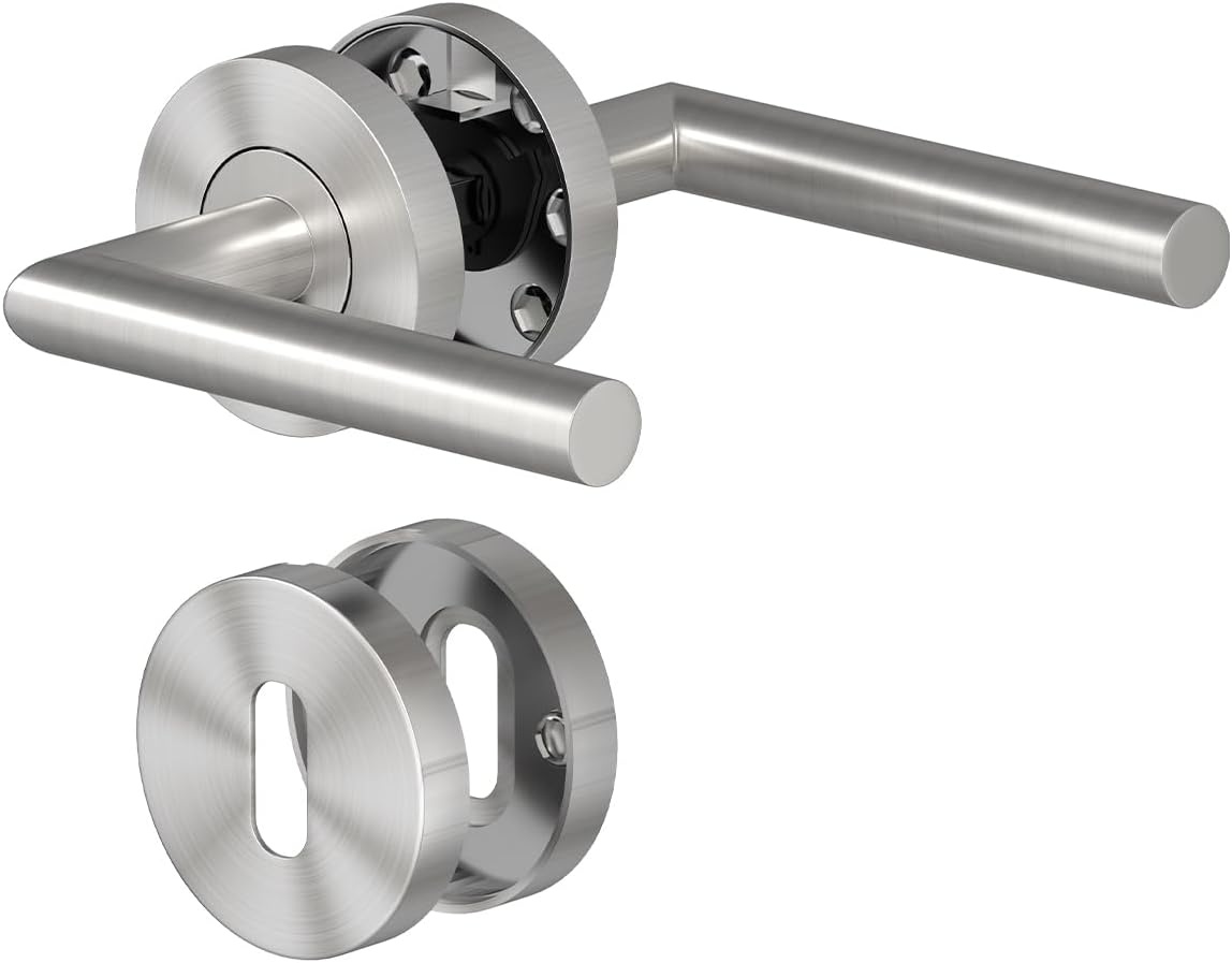 Deurkrukset RVS L-vorm Geborsteld Zilver - 42% Korting!