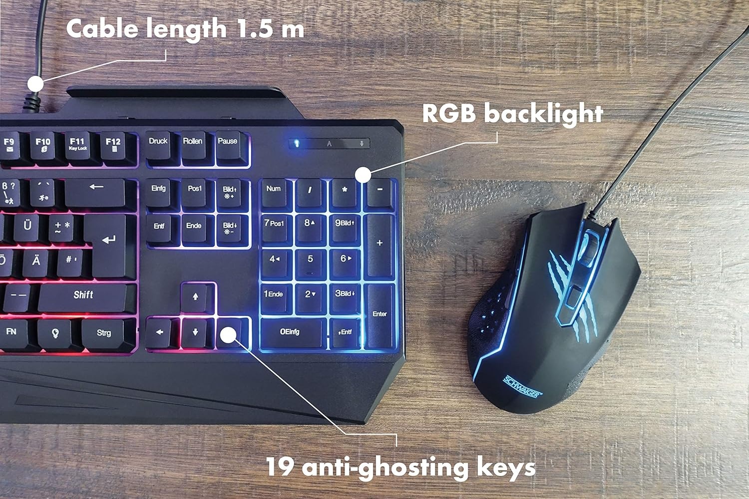 Gaming Toetsenbord met RGB & Smartphonehouder - 48% Korting