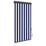 vidaXL Buitenrolgordijn 80x250cm Blauw/Wit - 45% Korting!