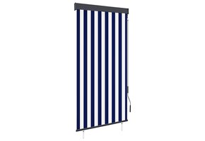 vidaXL Buiten Rolgordijn 80x250 cm Blauw/Wit - 50% Korting