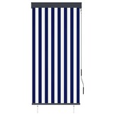 vidaXL Buitenrolgordijn 80x250cm Blauw/Wit - 45% Korting!