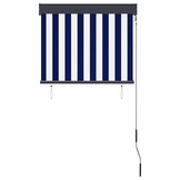 vidaXL Buitenrolgordijn 80x250cm Blauw/Wit - 45% Korting!