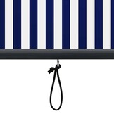 vidaXL Buitenrolgordijn 80x250cm Blauw/Wit - 45% Korting!