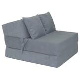 Opvouwbaar Matras Grijs Velvet 200x70x15cm - 59% Korting!