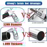 Telescopische Gordijnroede Zonder Boren - 29% Korting - Wit, 350-405 cm