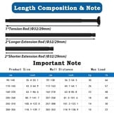 Telescopische Gordijnroede Zonder Boren - 29% Korting - Wit, 350-405 cm