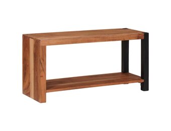 Boekenkast Massief Acaciahout Bruin/Zwart 80x30x40 cm | 34% Korting