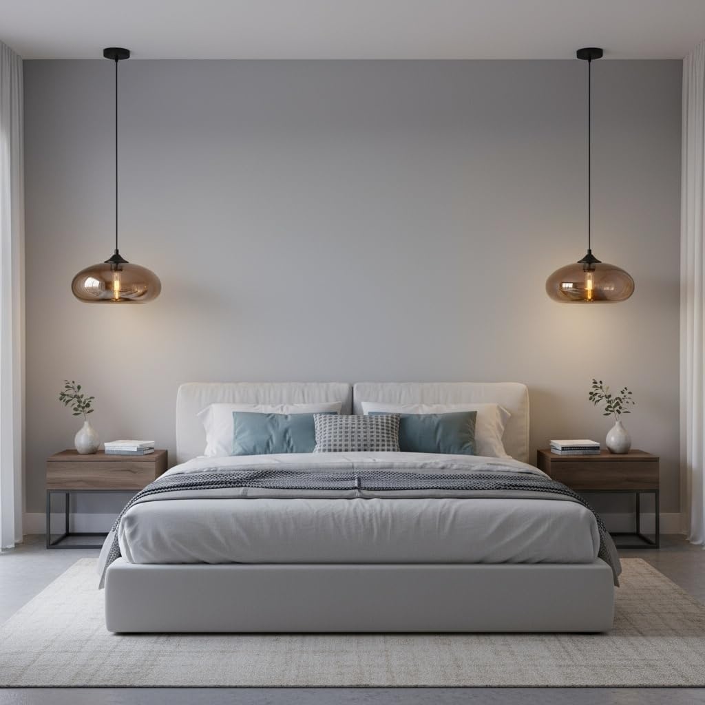 Industriële Hanglamp Vintage met Bruine Glazen Kap - 41% Korting