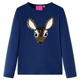 Kindershirt Lange Mouwen 140 Marineblauw - 67% Korting!