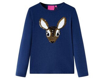 Kindershirt Lange Mouwen 140 Marineblauw - 67% Korting!