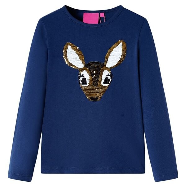 Kindershirt Lange Mouwen 140 Marineblauw - 67% Korting!