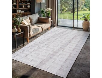Vloerkleed Crème 120x170 cm - Labyrint Boho 3D | 36% Korting