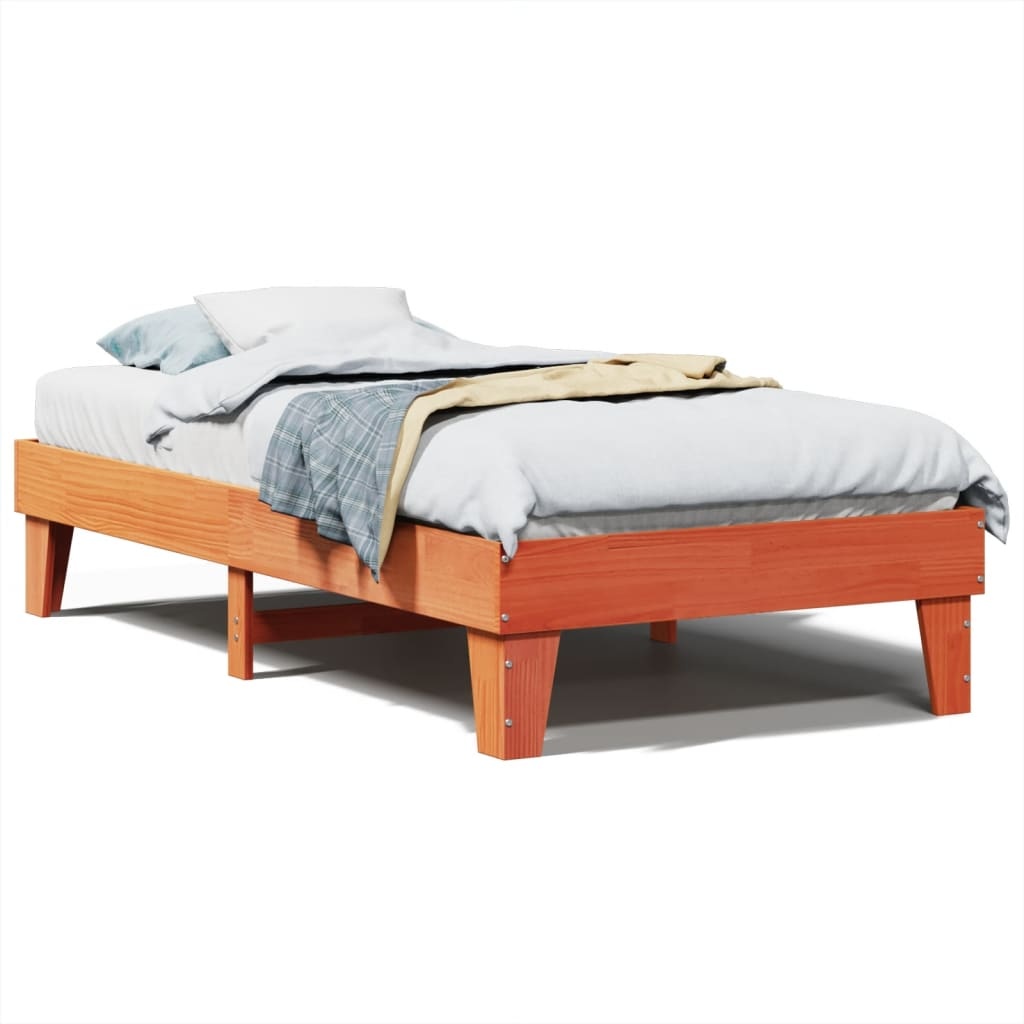 VidaXL Bedframe Grenenhout 75x190 cm - Nu 48% Korting!