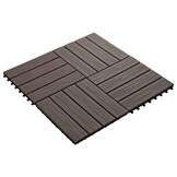 VidaXL Terrastegels Diep Reliëf 30x30cm - Donkerbruin (1m²)