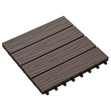 VidaXL Terrastegels Diep Reliëf 30x30cm - Donkerbruin (1m²)