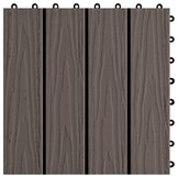 VidaXL Terrastegels Diep Reliëf 30x30cm - Donkerbruin (1m²)