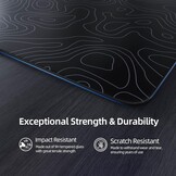 Glazen Gaming Muismat 45x40cm - Krasbestendig & Lage Wrijving - 36% Korting