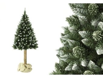 Kunstkerstboom 220cm Modulair met Natuurlijke Stam - 60% Korting