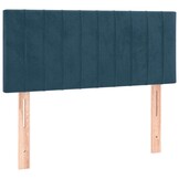 vidaXL Hoofdbord 90x5x78/88 cm fluweel donkerblauw