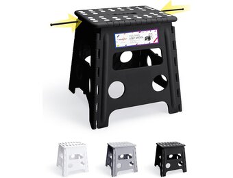 Opvouwbare Kinderkruk & Opstap - Zwart Kunststof - 51% Korting!