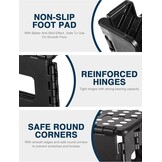 Opvouwbare Kinderkruk & Opstap - Zwart Kunststof - 51% Korting!