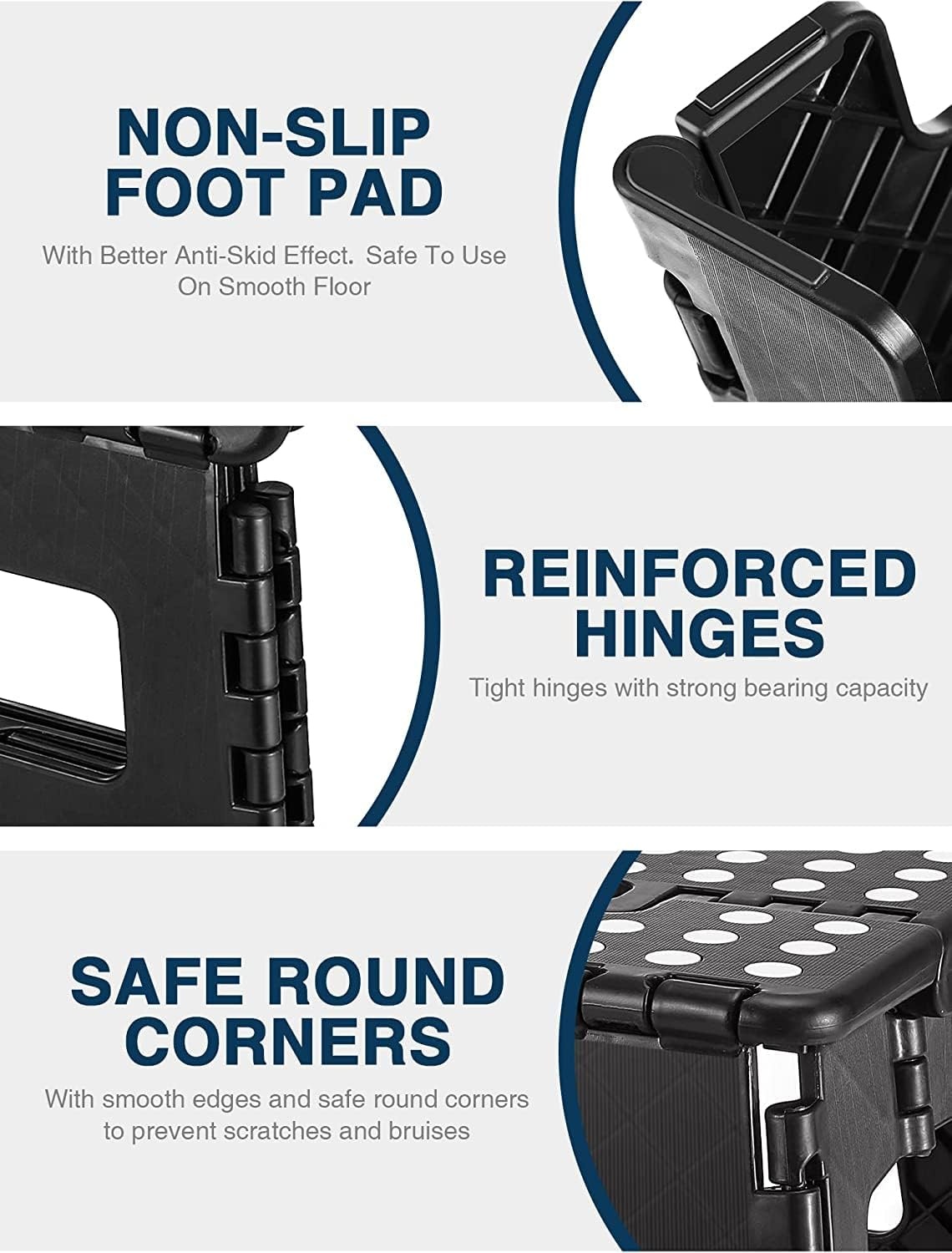 Opvouwbare Kinderkruk & Opstap - Zwart Kunststof - 51% Korting!