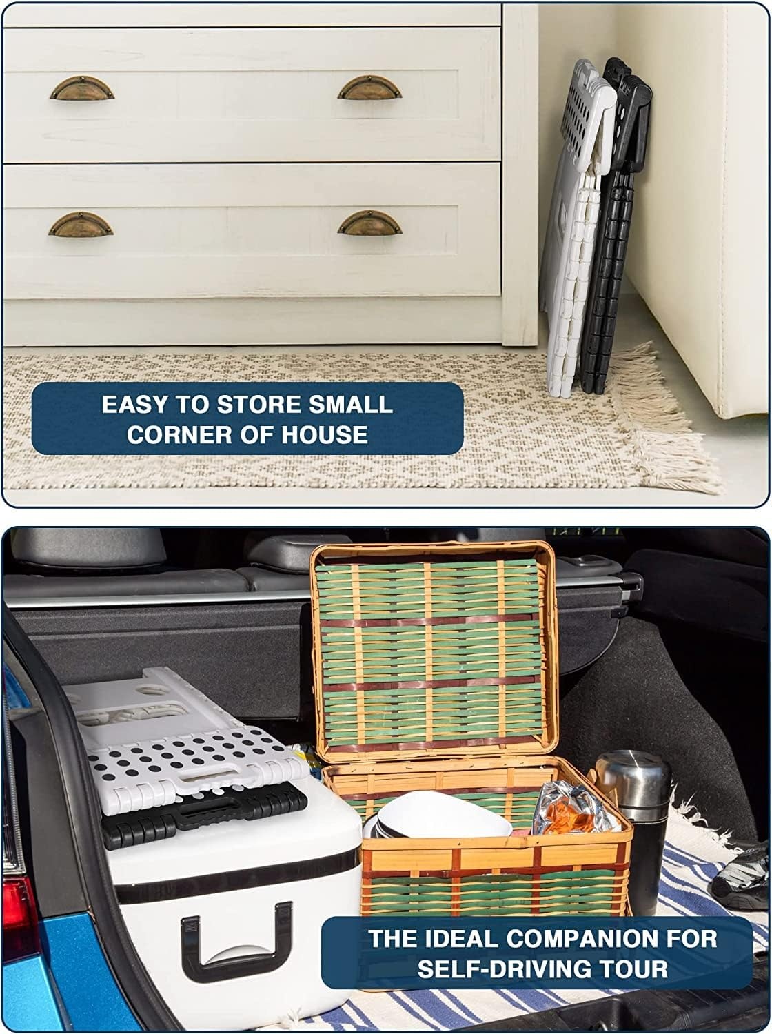 Opvouwbare Kinderkruk & Opstap - Zwart Kunststof - 51% Korting!