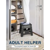 Opvouwbare Kinderkruk & Opstap - Zwart Kunststof - 51% Korting!